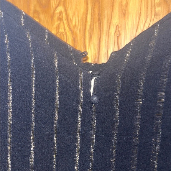 Idyllwind size Large Black Striped w/ Gold Women's Top - Picture 3 of 10